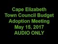 Budget Adoption audio May 15, 2017
